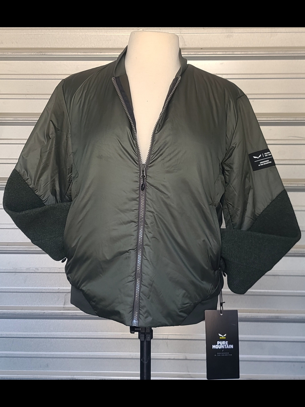 Salewa Womens Large Olive Green Bomber Jacket - Picture 4 of 11